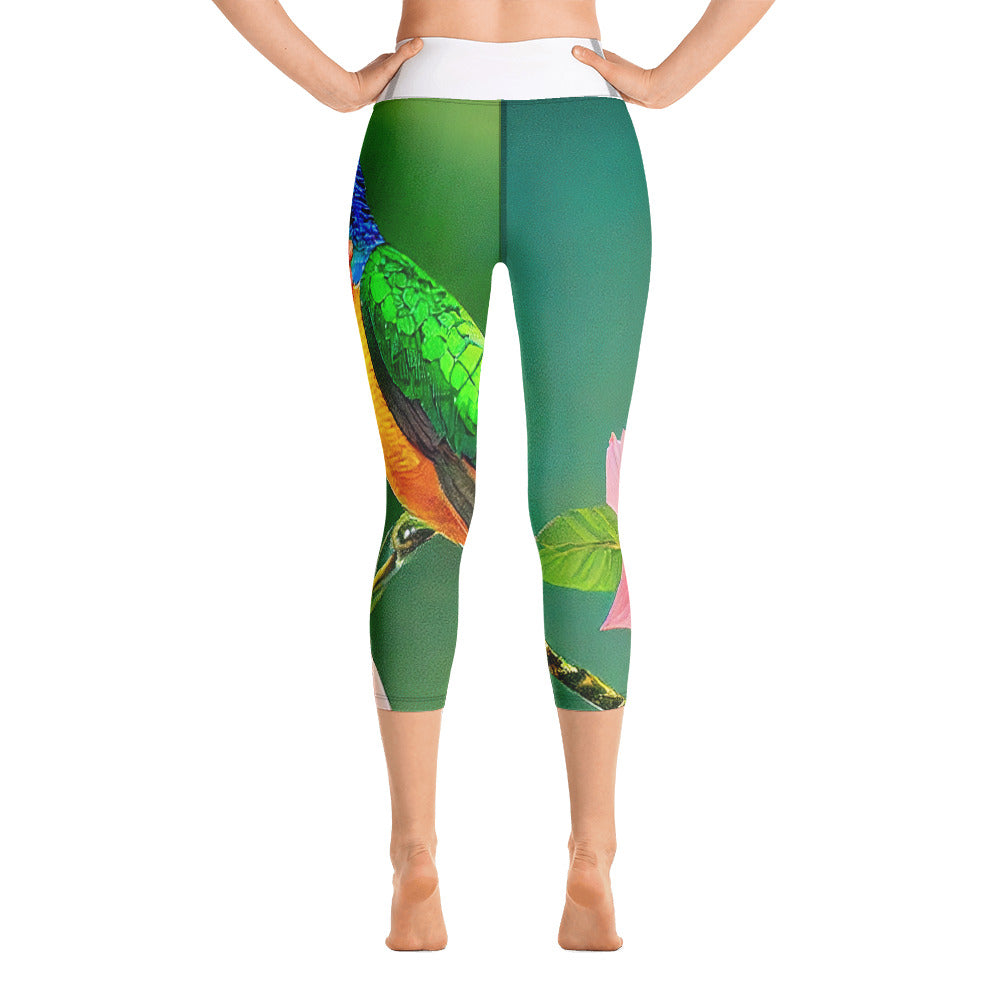 Hummingbird Yoga Capri Leggings