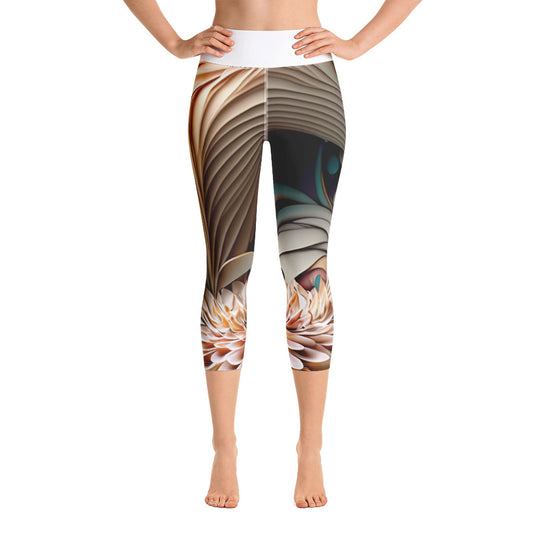 Floral Rebirth Yoga Capri Leggings