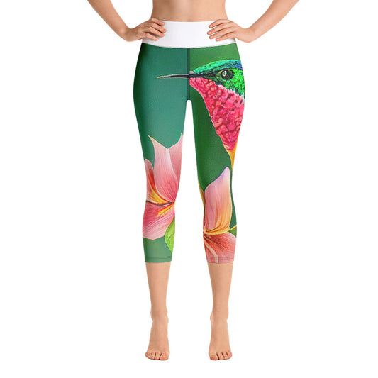 Hummingbird Yoga Capri Leggings