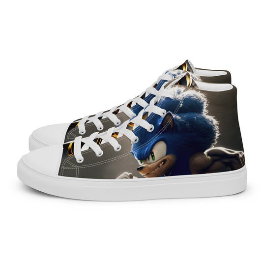 Hedgehog Men’s high top canvas shoes