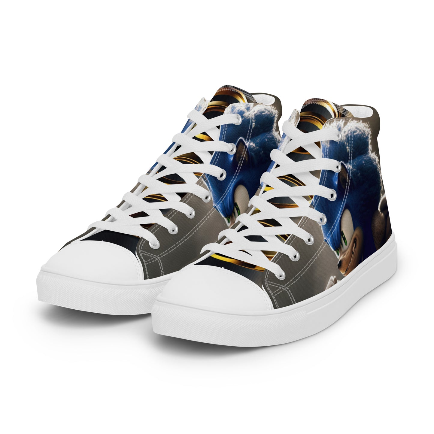 Hedgehog Men’s high top canvas shoes