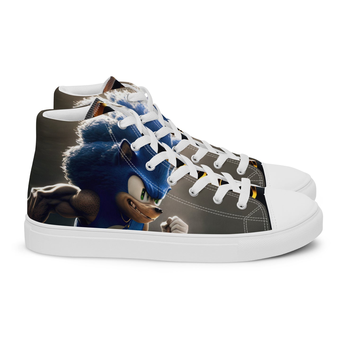 Hedgehog Men’s high top canvas shoes