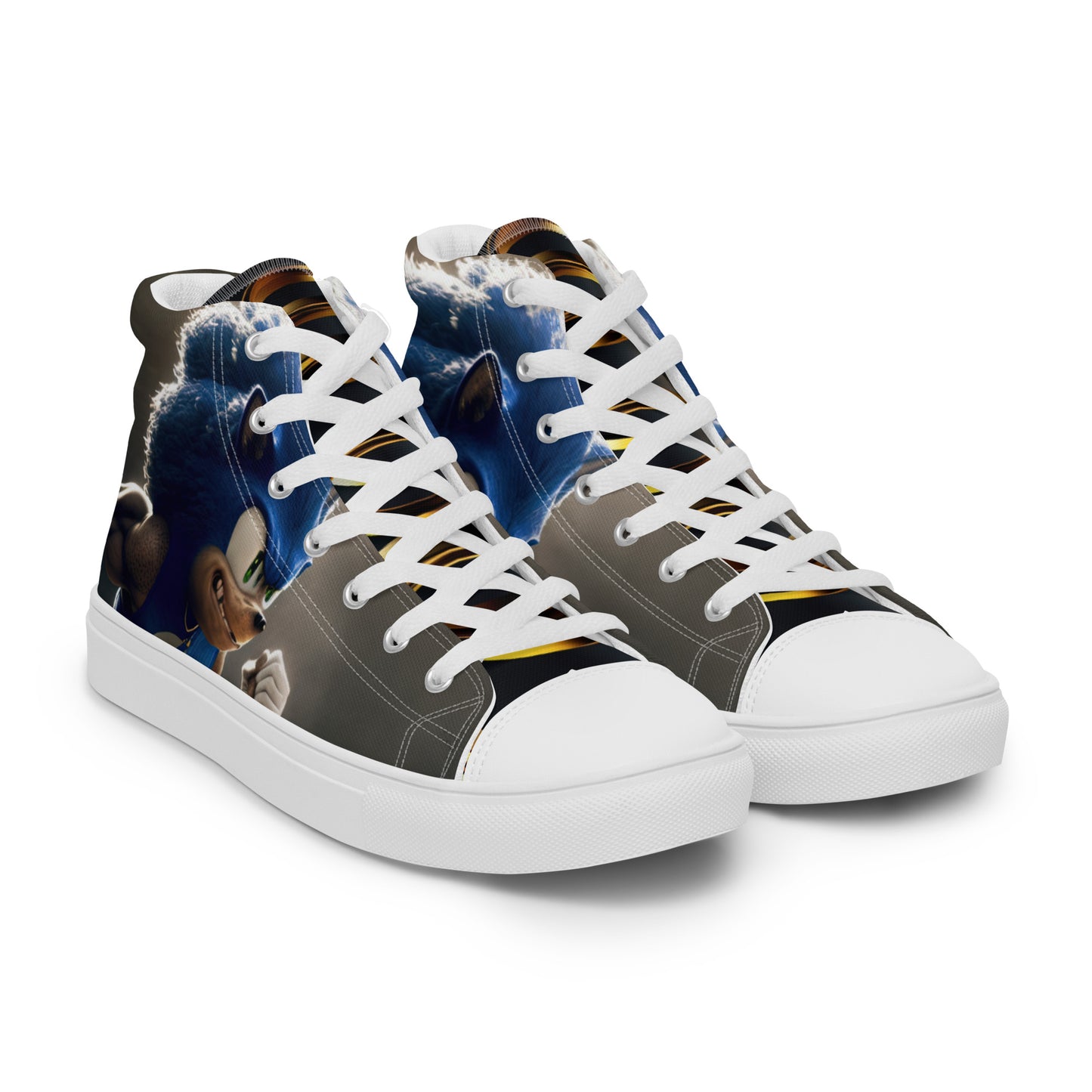 Hedgehog Men’s high top canvas shoes